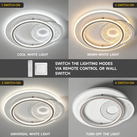 Plafonnier intérieur à économie d'énergie pour chambre et salon, en acrylique, 116W, sans scintillement, télécommande, lumière LED intelligente