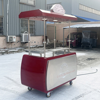 Mobiele Outdoor Vers Fruit Staan Opvouwbare Karren Voor Straatverkopers Hand Duwen Food Kar Te Koop