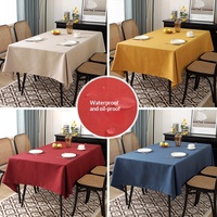 Nappe en coton et lin imperméable de couleur unie, style nordique, best-seller transfrontalier, pour usage domestique, vente en gros et dropshipping