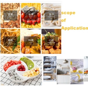 Restaurant Commercial Vaisselle Ménage Vaisselle <span class=keywords><strong>Fleur</strong></span> Conception 10 Pouces Fruit Servant 5 compartiments Mélamine Snack Plateau - Product Image 4