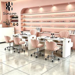 Mesa de Manicura de Lujo, Mesa de Trabajo para Arte de Uñas con Colector de Polvo, para Salón de Belleza, Spa y Manicuristas - Product Image 4