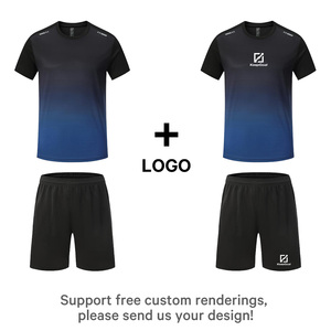 Conjunto Deportivo de <span class=keywords><strong>2</strong></span> Piezas para Hombre, Camiseta y Pantalones Cortos de Secado Rápido para Fitness, Entrenamiento, Correr, Gimnasio, 100% Poliéster, Personalizable - Product Image 5