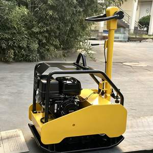 Compactadora de Placas Hidráulica Manual Amarilla con Motor para Uso en Obras de Construcción - Product Image 1