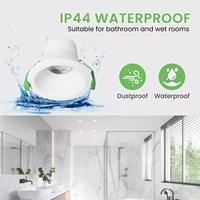 Lampu Downlight LED Eropa 12W 3CCT CE IP44 tahan air COB Adjustable DownLight Aluminium untuk Kantor Rumah Hotel lampu Modern spot downlight