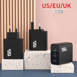 EU US UK <b>Plug</b> 150W 3 Ports Fast Charging QC 3.0 <b>Travel</b> Charger USB C Mobile Phone Charger Type C <b>Adapter</b> 150WEU US UK <b>Plug</b> 150W - Product Image 5