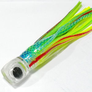 Jupe de poulpe artificielle bionique douce de couleur vive 7.5 pouces 53g pour la pêche à la traîne appât calmar leurres de pêche en mer lac Marlin dorade - Product Image 1