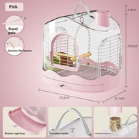 Atmungsaktiver Gitter-Vogelkäfig Tragbarer Papageien-Transportbehälter Sicherer Outdoor-Reisebehälter für Kleine Haustier-Vögel