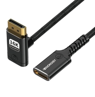 Câble d'extension tressé plaqué or 16K mâle vers femelle haute vitesse compatible avec projecteur, ordinateur, téléviseur, moniteur