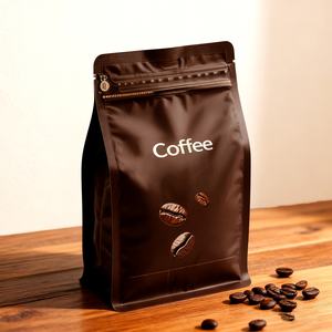 Bolsas de Papel de Aluminio de Alta Calidad con Logotipo Impreso Personalizado, Bolsas de Mylar Negras Mate para Empacar Café, Bolsas Verticales para Semillas - Product Image 5