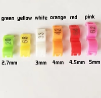 Bagues de patte en plastique ouvertes pour pigeons, canaris, perroquets et agapornis, 2.7/3/4/4.5/5mm