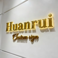 Enseigne LED personnalisée, lettres en métal rétroéclairées, lettres découpées au laser, logo personnalisé, enseigne de réception de bureau, enseigne murale personnalisée pour salon de beauté