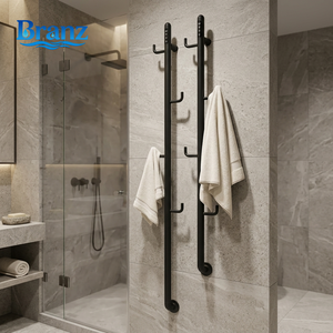 <span class=keywords><strong>Scaldasalviette</strong></span> Elettrico Verticale a Parete in Acciaio Inox SS304 Salvaspazio a Forma di Albero con <span class=keywords><strong>Ganci</strong></span> - Product Image 1