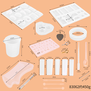 Crystal Epoxy 151pcs bracciale ciondolo stampo combinazione Set contagocce agitazione bastone corno chiodo strumento tazza in Silicone - Product Image 3