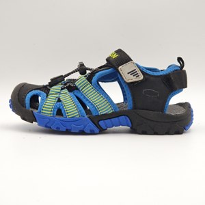 Sandales d'été pour garçons bleues et jaunes à bout fermé - Velcro, maille respirante, semelle EVA antidérapante, légères, chaussures de randonnée pour enfants - Product Image 1