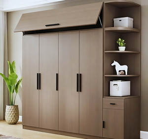 Armoire en tissu sur pied anti-poussière, multi-niveaux, pliable, grande capacité de rangement, meubles pour la chambre à coucher, usage domestique - Product Image 4