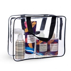 Customized Luxury Travel Clear Wash <b>Toiletry</b> Zipper Makeup Pouch Transparent Pvc Cosmetic Make up <b>Bag</b> for Women - Product Image 2