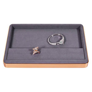 CHEN LU Luxus-Schmuckpräsentationstablett mit Metallrahmen und Mikrofaser Anpassbares Design OEM-Unterstützung - Product Image 2