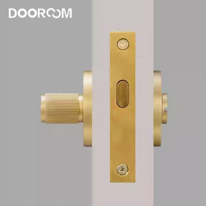 Serratura per Porta Scorrevole in Ottone Massiccio, Finitura Nera Spazzolata, Accessori per Porte a Scomparsa da Bagno OEM - Product Image 2