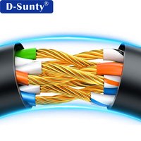 Cable de Red Ethernet Cat5e UTP al por Mayor, 24AWG, 4 Pares, Cobre Puro, Negro, Redondo, de Alta Velocidad para Redes Interiores