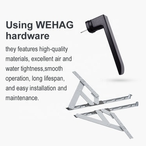 DERCHI USA marque NFRC Certification rupture thermique fenêtres en aluminium <span class=keywords><strong>isolation</strong></span> <span class=keywords><strong>phonique</strong></span> eau Double <span class=keywords><strong>vitrage</strong></span> fenêtres à battant français - Product Image 3