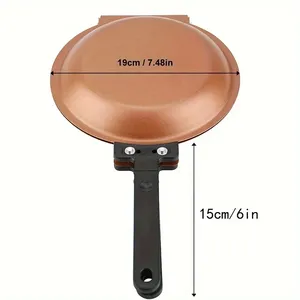 Nonstick Double Sided Skillet, Flat Bottom <strong>Pan</strong> for Baking Frying Pancake Cake Omelet - Product Image 6