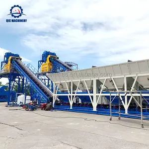 Low Price 35m3h mini small automatic mobile batching plant concrete mixing plant for sale