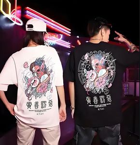 T-shirt pour homme en coton de haute qualité avec imprimé graphique, épaules tombantes, tee-shirt streetwear pour un style urbain - Product Image 3