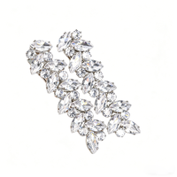 Barrettes à cheveux chic et scintillantes en zircon taille marquise, 2 pièces, multicolores, pour femmes, usage quotidien, mariage, bal de promo, demoiselle d'honneur, accessoires pour cheveux