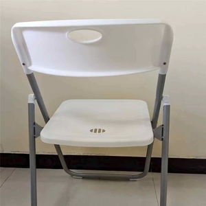 เก้าอี้เหล็กพับได้สีดำทันสมัยราคาประหยัด พับเก็บได้ ระบายความร้อนได้ดี ซ้อนกันได้ เหมาะสำหรับใช้ในบ้าน สำนักงาน อพาร์ทเมนต์ ห้องรับประทานอาหาร โรงเรียน - Product Image 5