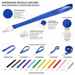 Wholesale Custom Logo Integrated Clip <b>Lanyard</b> <b>With</b> Neck Strap for Id Card Badge Key and <b>Phone</b> <b>Holder</b> Promotional Gift Bulk - Product Image 4