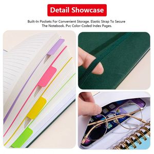 Custom No Ink Bleeding Hard Soft <b>Leather</b> <b>Notepad</b> Printed A5 A6 A4 Journal Planner PU Spiral Diary Notebook with logo for Student - Product Image 4