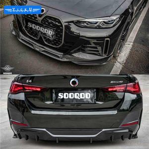 Kit Carrozzeria YICKU SQ Style in Fibra di Carbonio Secca per <span class=keywords><strong>BMW</strong></span> <span class=keywords><strong>I4</strong></span> 2022+ - Upgrade Labbro Anteriore, Minigonne Laterali, Spoiler, Diffusore Posteriore - Product Image 4