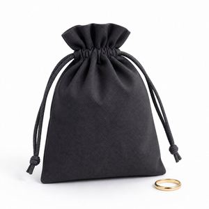 Custom Cotton Twill Bridal Favor <b>Bag</b> Drawstring Pouch <b>Wedding</b> <b>Gift</b> Packaging Rings Jewelry Storage - Product Image 1