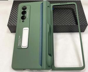 الفاخرة الأعمال المغناطيس طوي جراب هاتف 360 درجة واقية الهاتف غطاء حالة ل غالاكسي Z أضعاف 3 W22 مع حامل قلم - Product Image 1