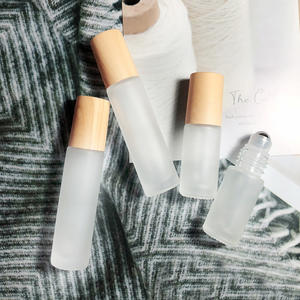 Transparent Frosted Roll-On <b>Glass</b> Bottles 10ml 15ml Screw Cap Roller for Cosmetics Skincare Diffusers <b>Packaging</b> - Product Image 2