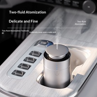Diffuseur d'arômes métallique pour voiture, régulation à trois niveaux, capacité 10-20 ml, fixation sur porte-gobelet, démarrage/arrêt intelligent avec la voiture