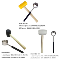 Ensemble de 3 ouvre-noix de coco manuels multifonctions en acier inoxydable de qualité alimentaire pour la cuisine domestique, coupe-lame, vente chaude