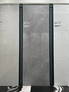 Azulejos de Porcelana Gris Pulido con Aspecto de Mármol, 800x800mm, Acabado Brillante de Lujo, para Pisos de Hoteles y Villas, Azulejos para Sala de Estar - Product Image 3