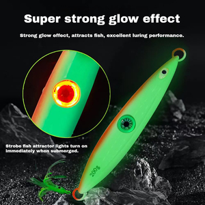 <span class=keywords><strong>Leurre</strong></span> en forme de couteau pour la pêche en <span class=keywords><strong>mer</strong></span> en bateau, type Saury, avec lumière luminescente puissante et effet de flash amélioré - Product Image 2