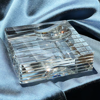 Cendrier en cristal haut de gamme vierge pour cigares, accessoire de fumage en verre, vente en gros, personnalisation du logo