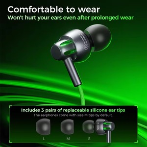 Écouteurs filaires intra-auriculaires PLEXTONE RX3 RGB Type-C, écouteurs de jeu avec microphone long, casque de jeu, écouteurs e-sport - Product Image 3