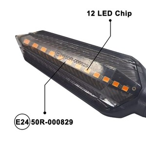 <span class=keywords><strong>Intermitentes</strong></span> para Motocicleta E24, Luz de Señal de Giro Fluida, 12 LED, Indicador de Señal de Giro, Luz Ámbar, 12V, Homologación M10, E-Mark - Product Image 6
