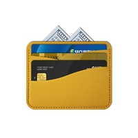Dompet tempat kartu banyak Slot kartu kustom pelindung kartu kapasitas besar kulit PU tempat kartu untuk pria dan wanita