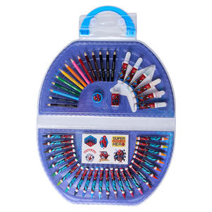 Set de Pintura Unimass Spiderman, Acuarelas, Crayones, Pinceles, <span class=keywords><strong>Estuche</strong></span> de Plástico 37x20cm, Material de Arte para Niños de Primaria - Product Image 4