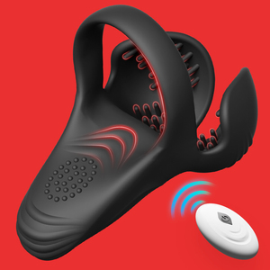 Anneau vibrant pour pénis, jouet sexuel pour homme, pour <span class=keywords><strong>couple</strong></span>, <span class=keywords><strong>vibro</strong></span>, retardateur d'éjaculation, chasteté, massage des testicules masculins. - Product Image 1