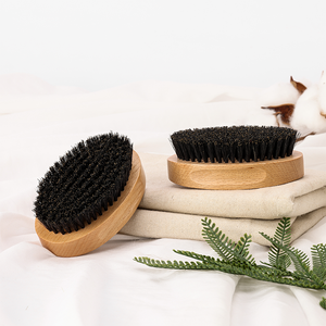 Ensemble de brosses de soin de <span class=keywords><strong>barbe</strong></span> ovales de haute qualité pour hommes, 100 % bois naturel, pour le nettoyage et la croissance de la <span class=keywords><strong>barbe</strong></span>, kit personnel pour homme - Product Image 3