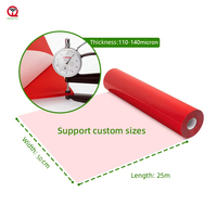 Film vinyle thermocollant PU Flex HTV pour presse à chaud haute température pour vêtements - Épaisseur 80-110 µm, 24 couleurs, 50 cm x 25 m/rouleau