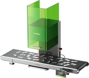 โรงงานผลิตเครื่องแกะสลักเลเซอร์ไฟเบอร์ไดโอดคู่ Ultra 20W พร้อมสายพานลำเลียงอัตโนมัติ ความเร็วสูงพิเศษ 10000 มม./วินาที สำหรับไม้/พลาสติก/อะคริลิก - Product Image 1