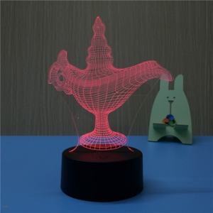 Lámpara de mesa de ilusión acrílica de Anime personalizada que cambia de 16 colores, decoración de visión, carga USB, luz de noche LED 3D táctil - Product Image 4