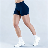 Ensemble short et pantalon de yoga sans couture personnalisable avec logo, taille haute, respirant, effet galbant fessier, idéal pour l'extérieur – Nouvelle collection très prisée